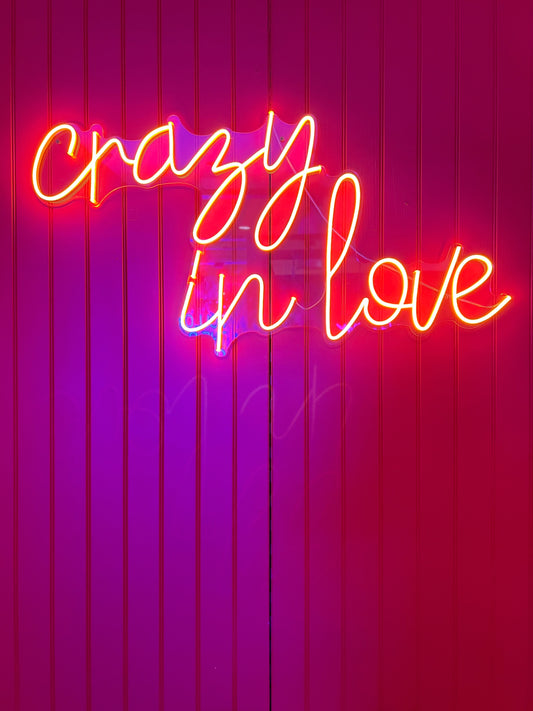 Love Takes Over: Surrender to Crazy in Love Neon Sign